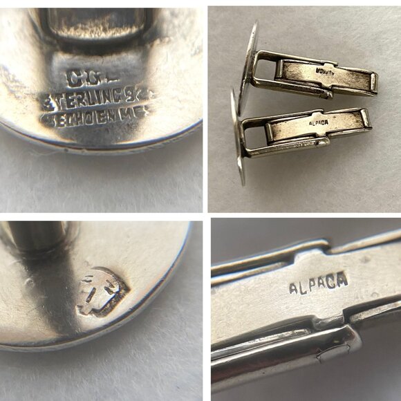 VTG Taxco Mexico Sterling Silver 925 Alpaca Aztec Mayan Calendar CuffLinks - Picture 10 of 16